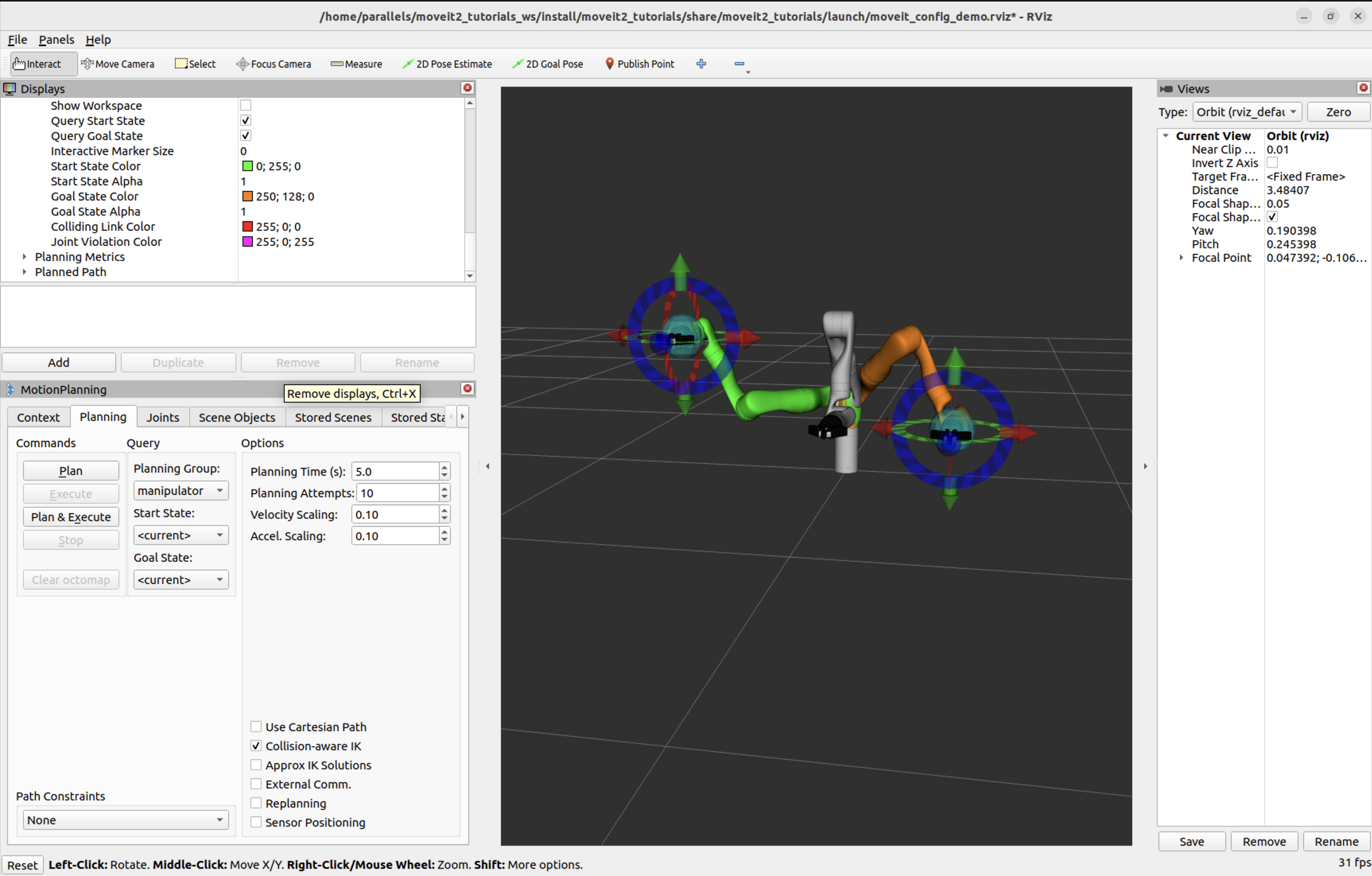 Moveit Quickstart In Rviz Moveit Documentation Rolling Documentation